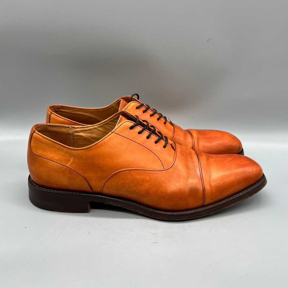Cheaney Shoes Mens 10 Brown Leather Oxford Cap Toe Lace Up Dress Handcrafted